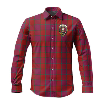 MacNab Old Tartan Long Sleeve Button Up Shirt with Family Crest