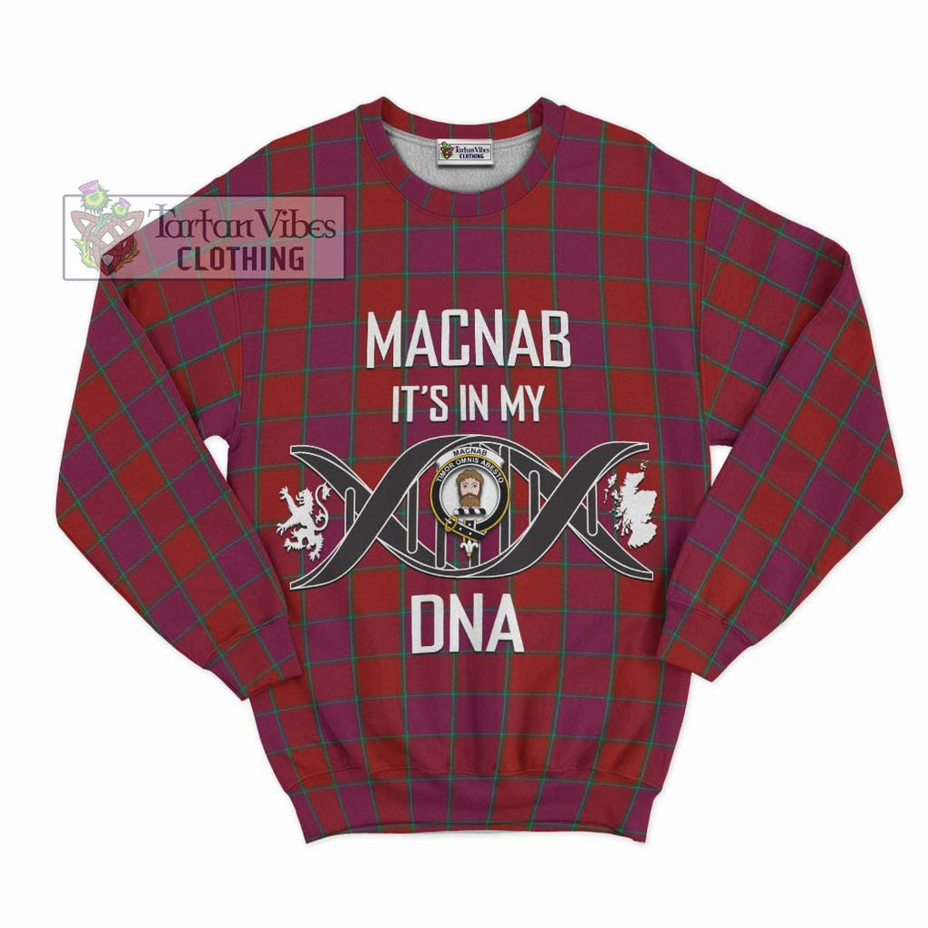 MacNab Old Tartan Sweatshirt with Family Crest DNA In Me Style - Tartanvibesclothing Shop