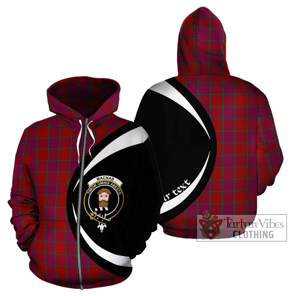 MacNab Old Tartan Hoodie with Family Crest Circle Style - Tartan Vibes Clothing