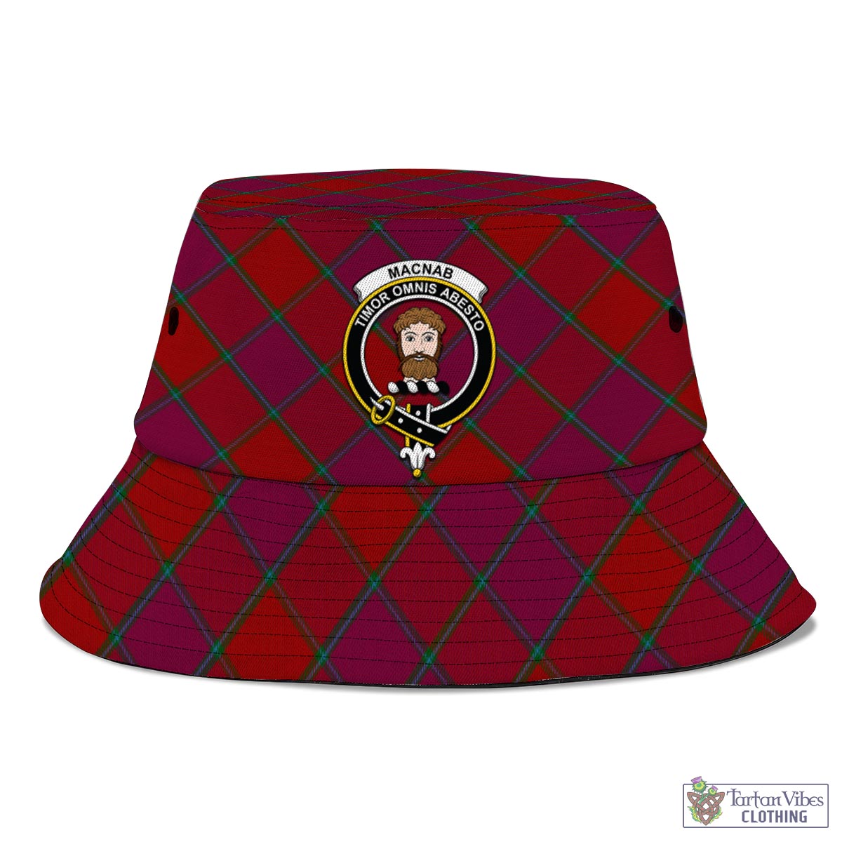 Tartan Vibes Clothing MacNab Old Tartan Bucket Hat with Family Crest