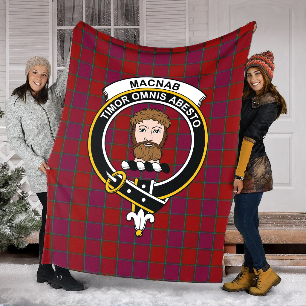 macnab-old-tartab-blanket-with-family-crest