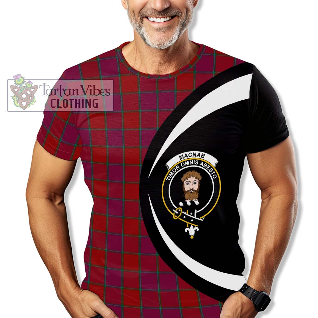 Tartan Vibes Clothing MacNab Old Tartan T-Shirt with Family Crest Circle Style