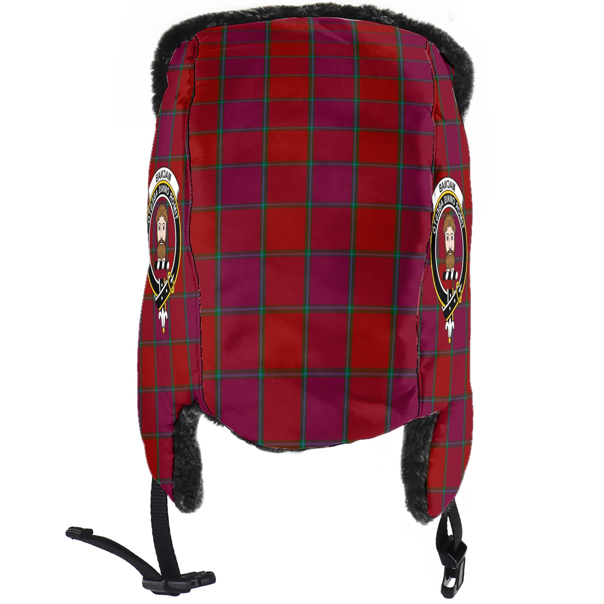 MacNab Old Tartan Winter Trapper Hat with Family Crest - Tartanvibesclothing