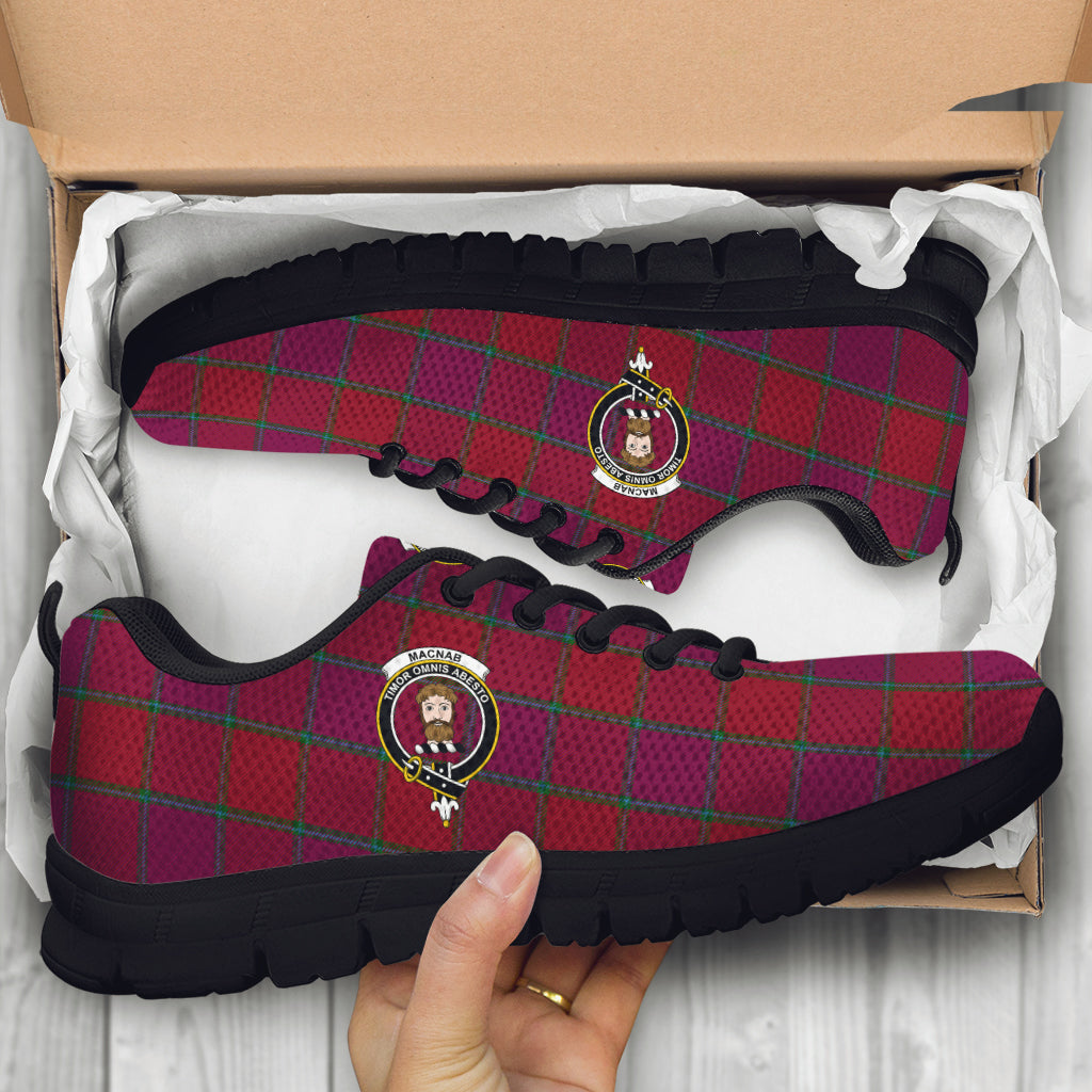 MacNab Old Tartan Sneakers with Family Crest - Tartan Vibes Clothing