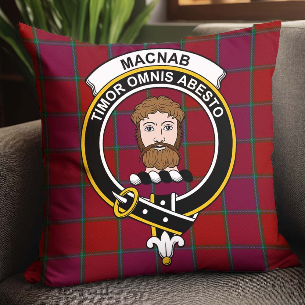 MacNab Old Tartan Pillow Cover with Family Crest - Tartanvibesclothing