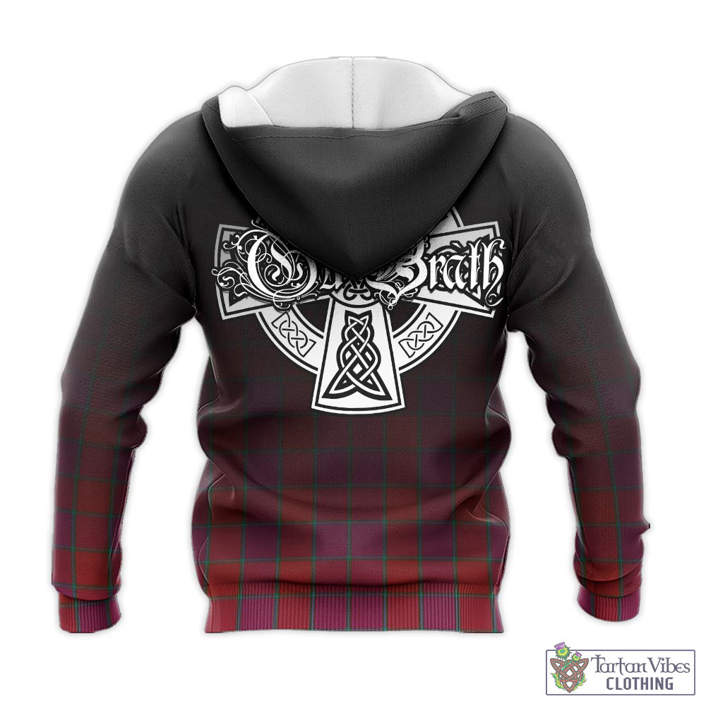 Tartan Vibes Clothing MacNab Old Tartan Knitted Hoodie Featuring Alba Gu Brath Family Crest Celtic Inspired