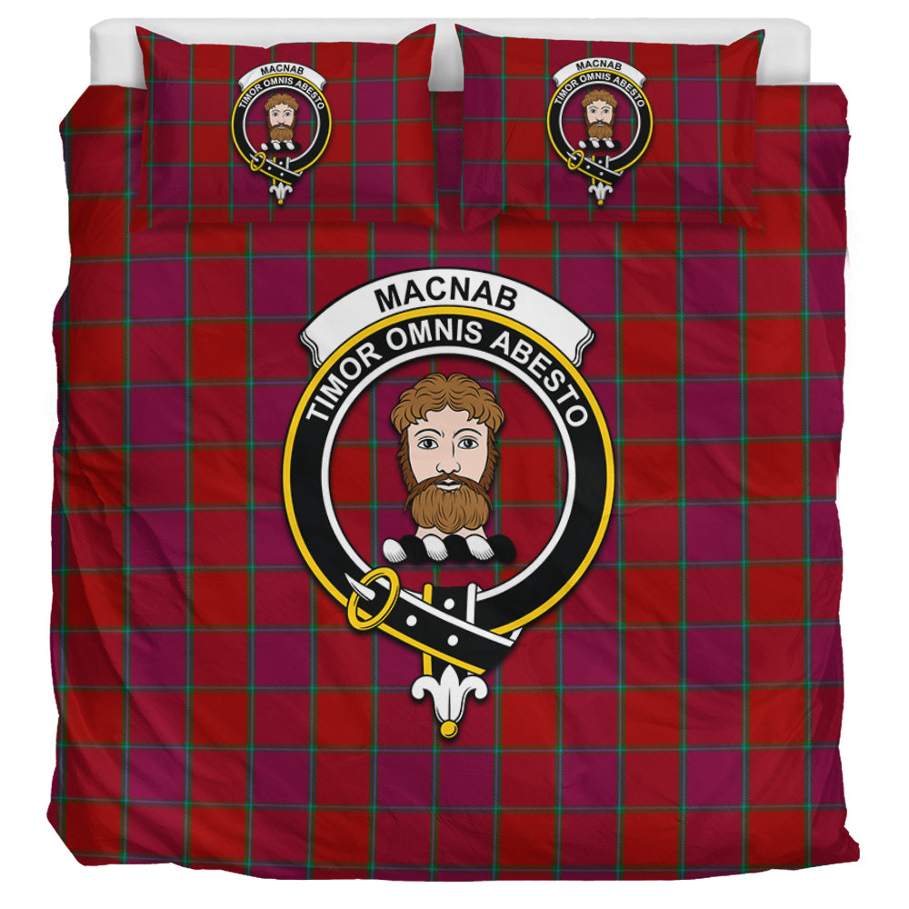 MacNab Old Tartan Bedding Set with Family Crest UK Bedding Set UK Super King 104*94 inch - Tartan Vibes Clothing