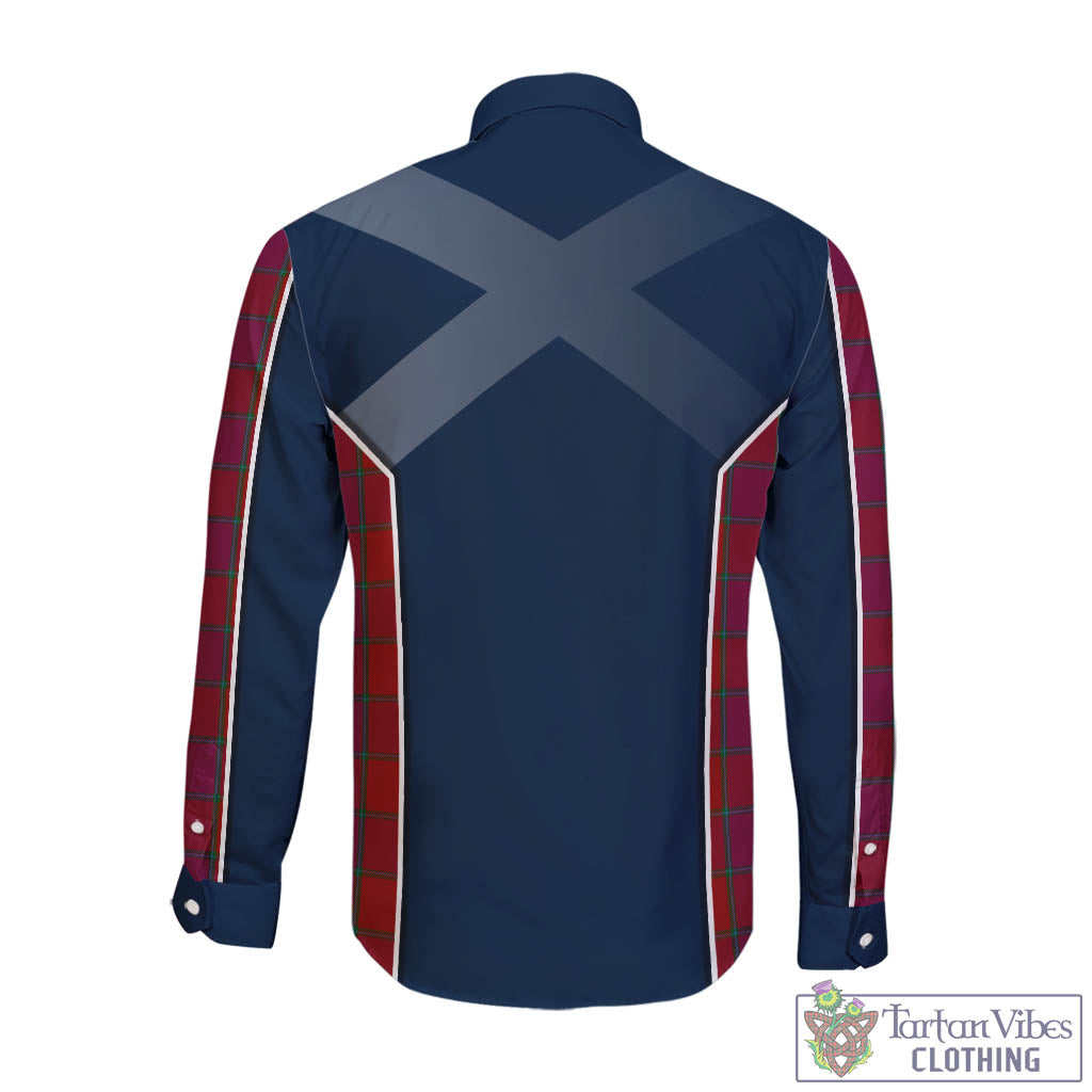 Tartan Vibes Clothing MacNab Old Tartan Long Sleeve Button Up Shirt with Family Crest and Lion Rampant Vibes Sport Style