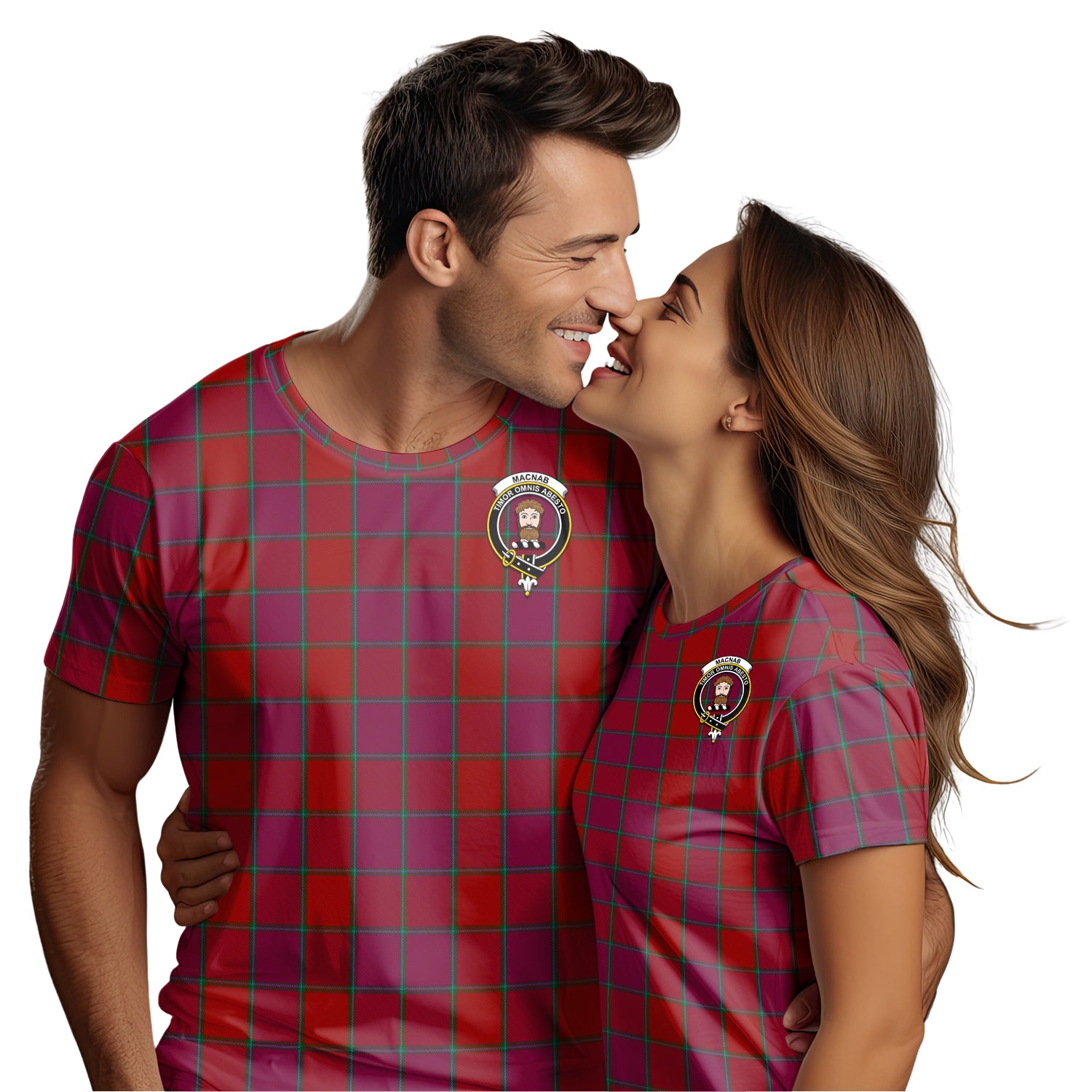 MacNab Old Tartan T-Shirt with Family Crest - Tartan Vibes Clothing