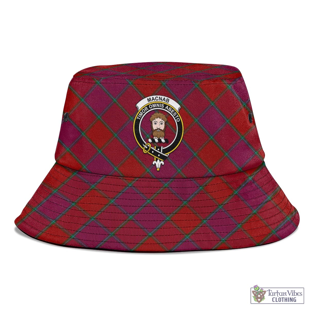 Tartan Vibes Clothing MacNab Old Tartan Bucket Hat with Family Crest