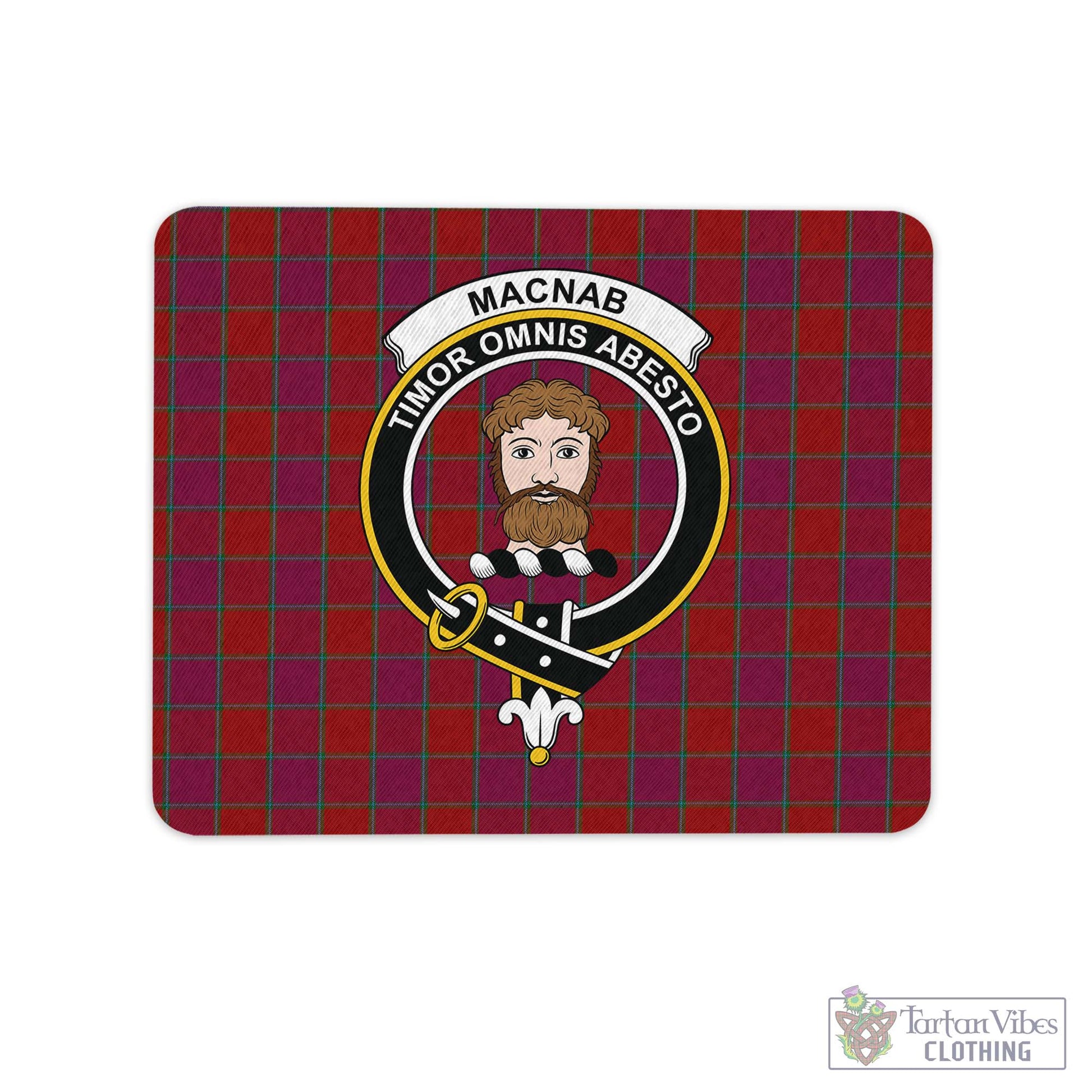 Tartan Vibes Clothing MacNab Old Tartan Mouse Pad with Family Crest