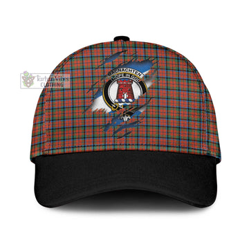 MacNachten Ancient Tartan Classic Cap with Family Crest In Me Style