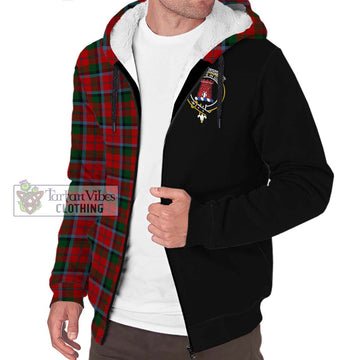 MacNaughton Tartan Sherpa Hoodie with Family Crest and Half Of Me Style