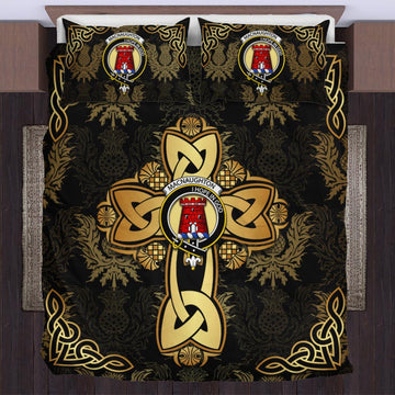 MacNaughton (McNaughton) Clan Bedding Sets Gold Thistle Celtic Style