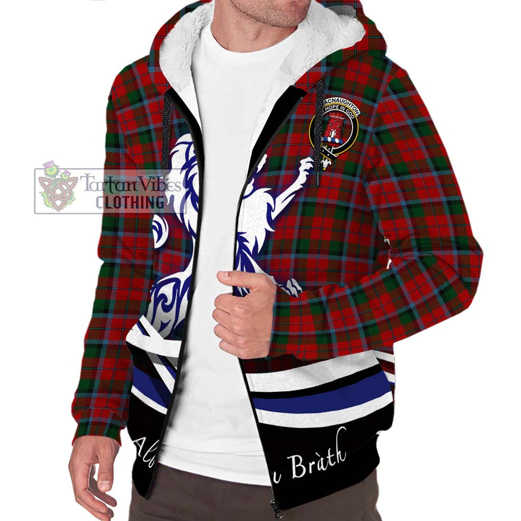 MacNaughton (McNaughton) Tartan Sherpa Hoodie with Alba Gu Brath Regal Lion Emblem Unisex S - Tartanvibesclothing Shop