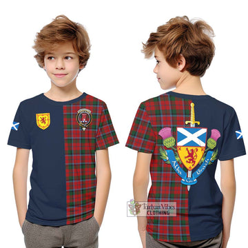 MacNaughton (McNaughton) Tartan Kid T-Shirt Alba with Scottish Lion Royal Arm Half Style Youth XL Size14 - Tartan Vibes Clothing