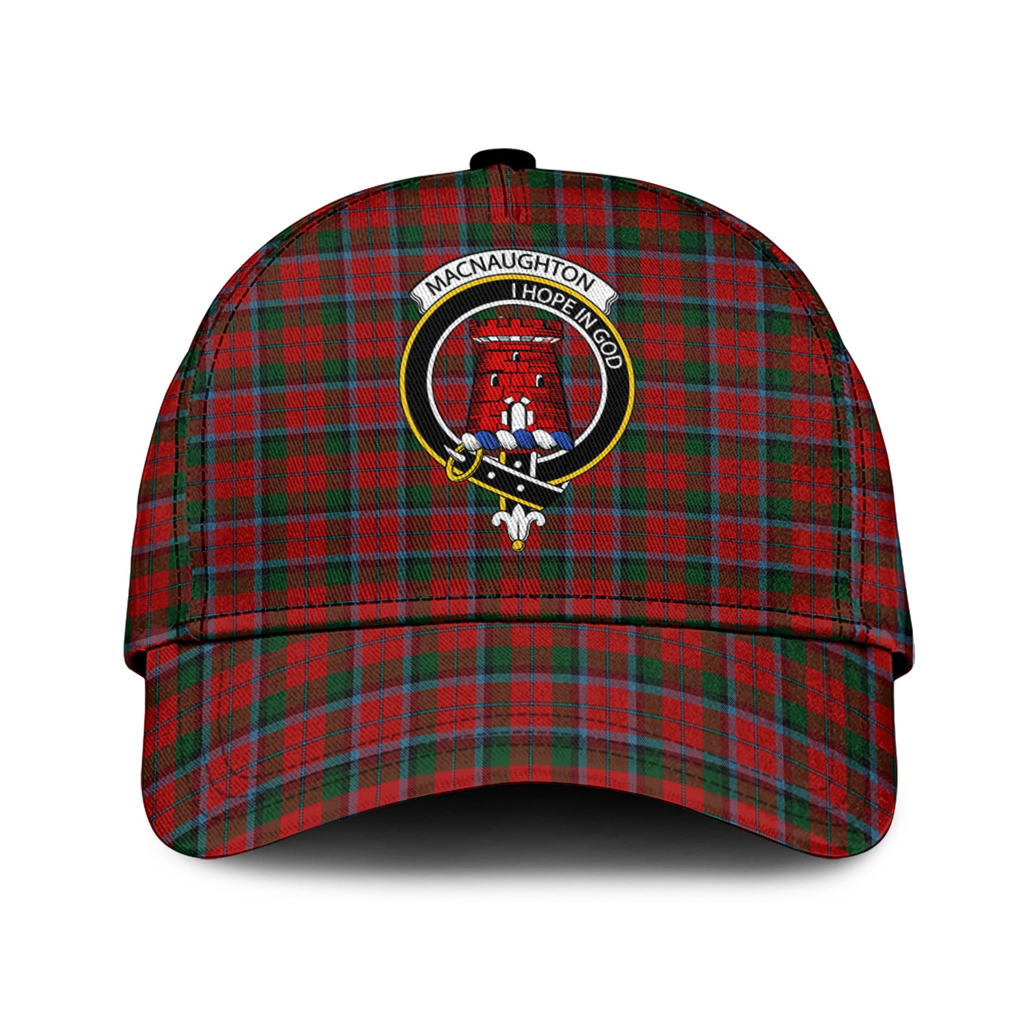 MacNaughton (McNaughton) Tartan Classic Cap with Family Crest Classic Cap Universal Fit - Tartan Vibes Clothing