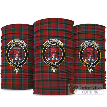 MacNaughton (McNaughton) Tartan Neck Gaiters, Tartan Bandanas, Tartan Head Band with Family Crest