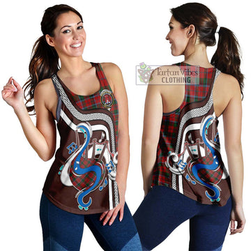 MacNaughton (McNaughton) Tartan Women's Racerback Tanks with Epic Bagpipe Style