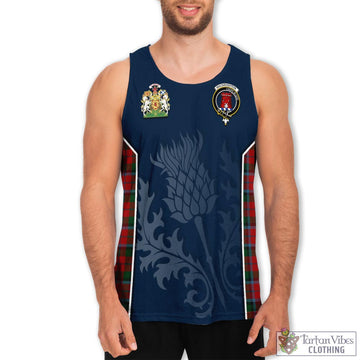 MacNaughton (McNaughton) Tartan Men's Tanks Top with Family Crest and Scottish Thistle Vibes Sport Style