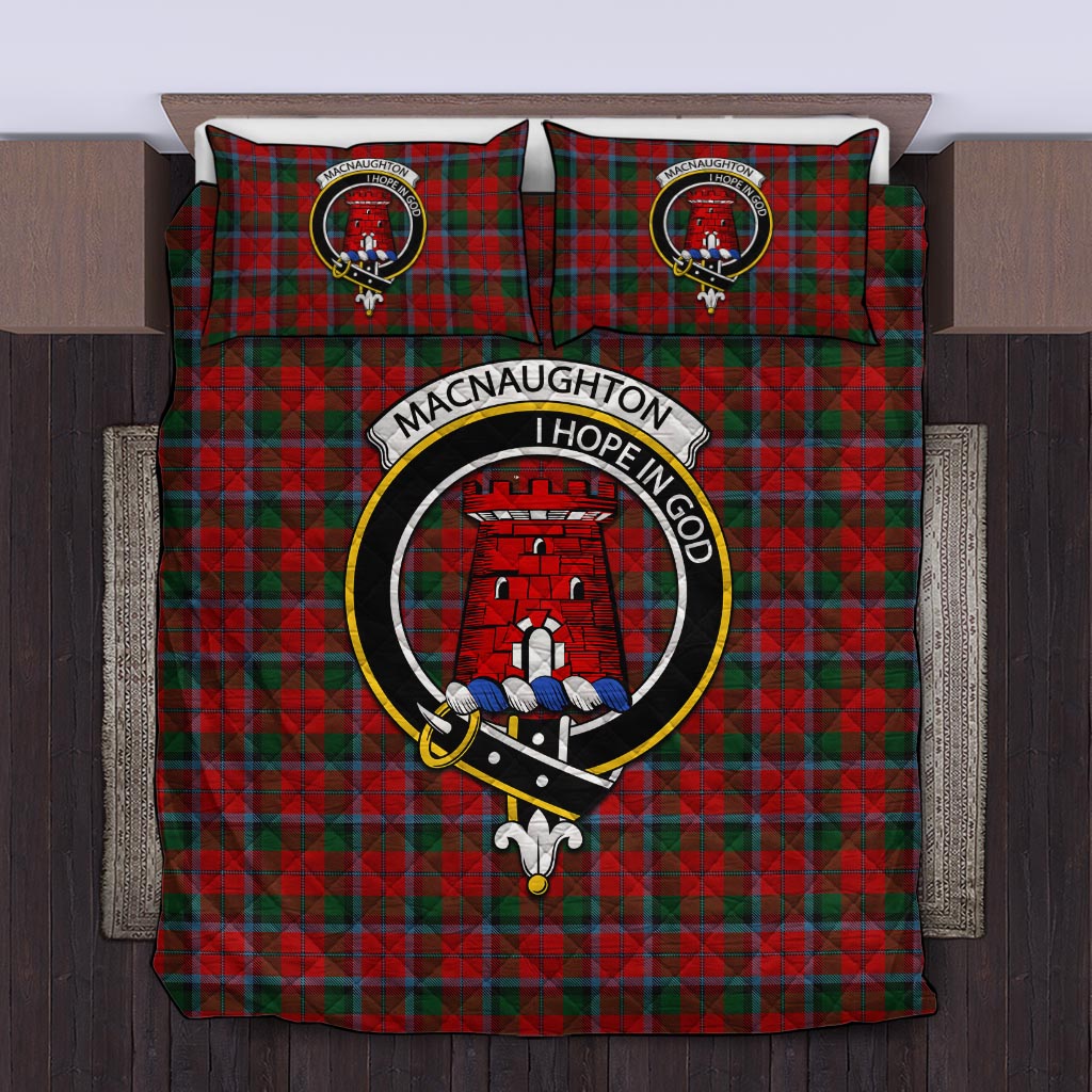 MacNaughton (McNaughton) Tartan Quilt Bed Set with Family Crest Twin - Tartan Vibes Clothing