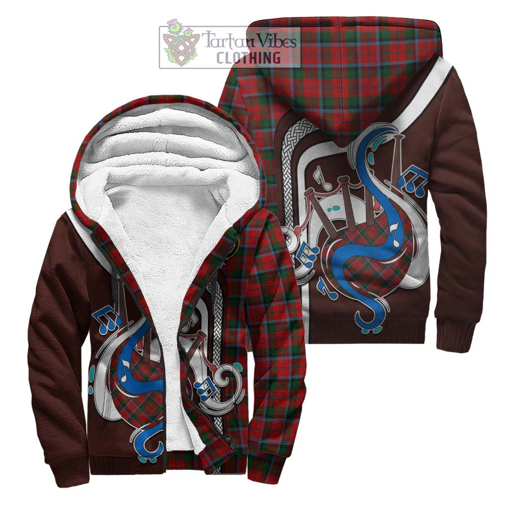 MacNaughton (McNaughton) Tartan Sherpa Hoodie with Epic Bagpipe Style Unisex S - Tartanvibesclothing Shop