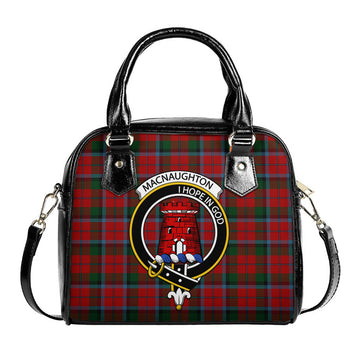 MacNaughton (McNaughton) Tartan Shoulder Handbags with Family Crest