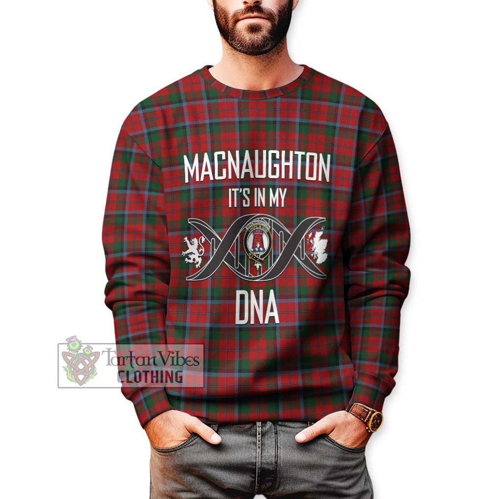 MacNaughton (McNaughton) Tartan Sweatshirt with Family Crest DNA In Me Style Unisex - Tartanvibesclothing Shop