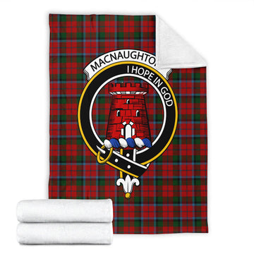 MacNaughton (McNaughton) Tartan Blanket with Family Crest