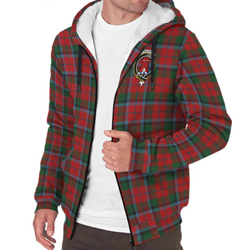 MacNaughton (McNaughton) Tartan Sherpa Hoodie with Family Crest