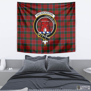 MacNaughton (McNaughton) Tartan Tapestry Wall Hanging and Home Decor for Room with Family Crest