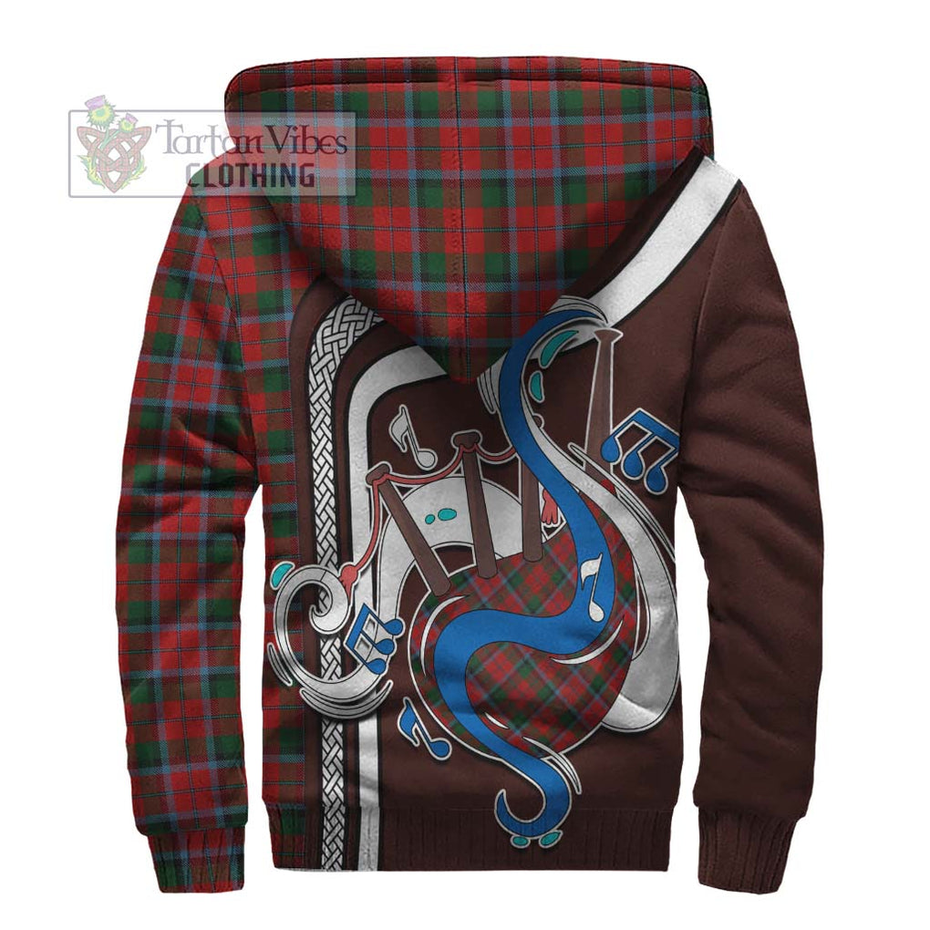 MacNaughton (McNaughton) Tartan Sherpa Hoodie with Epic Bagpipe Style - Tartanvibesclothing Shop