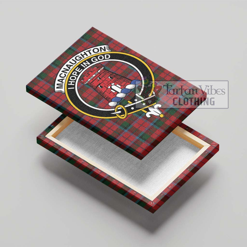 MacNaughton (McNaughton) Tartan Canvas Print Wall Art with Family Crest - Tartan Vibes Clothing