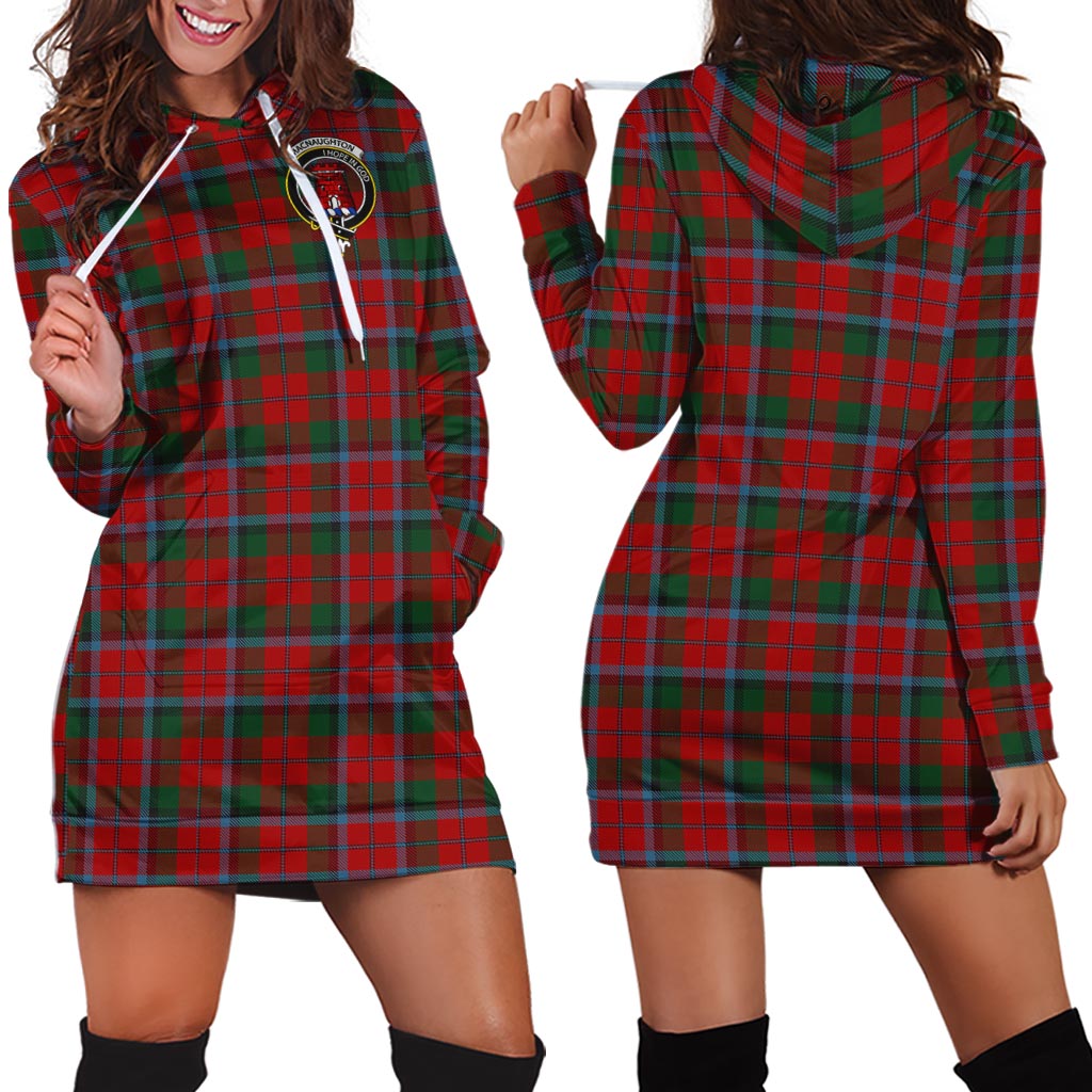 MacNaughton (McNaughton) Tartan Hoodie Dress with Family Crest - Tartan Vibes Clothing