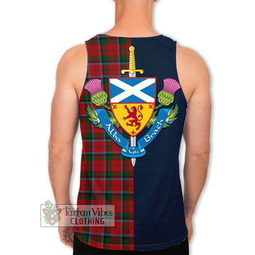 MacNaughton (McNaughton) Tartan Men's Tank Top Alba with Scottish Lion Royal Arm Half Style