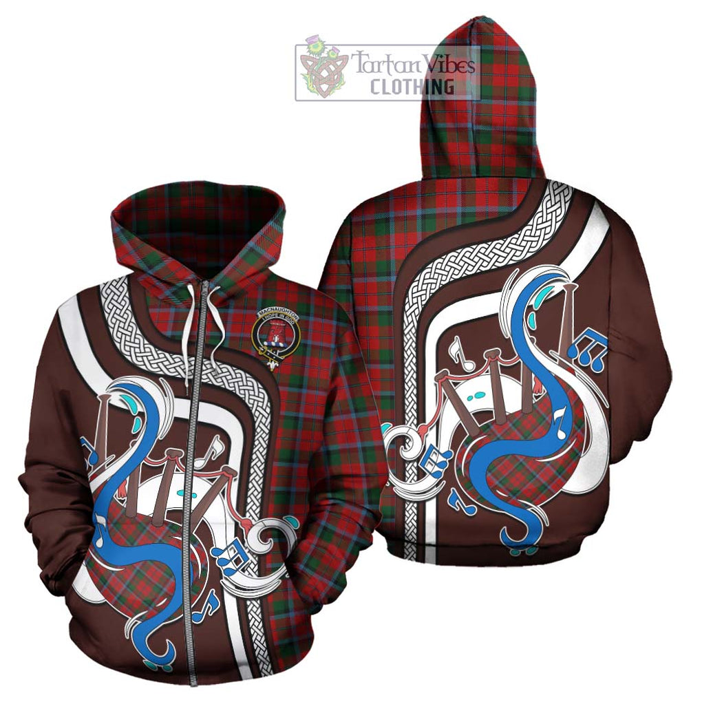 MacNaughton (McNaughton) Tartan Hoodie with Epic Bagpipe Style - Tartanvibesclothing Shop