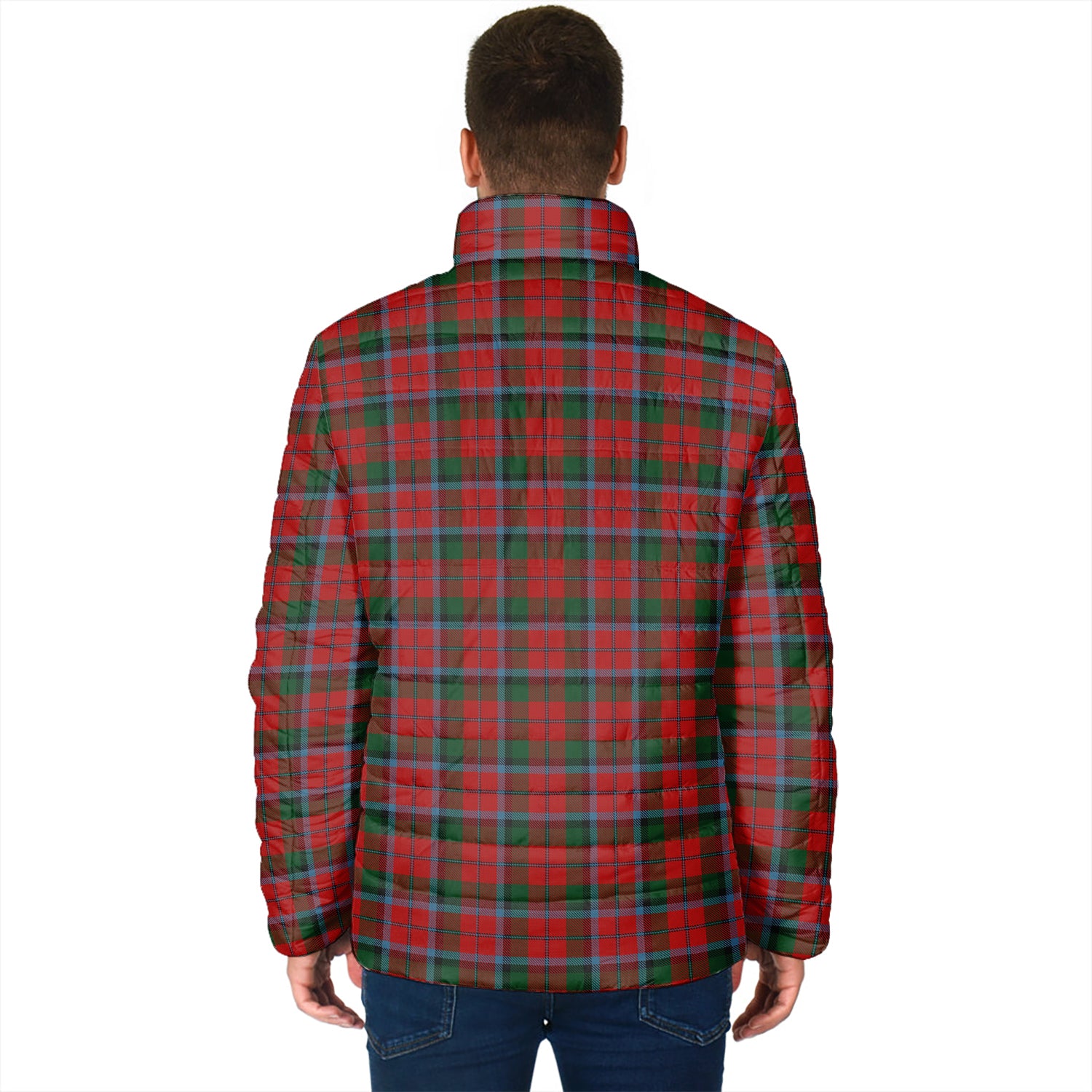 MacNaughton (McNaughton) Tartan Padded Jacket with Family Crest - Tartan Vibes Clothing