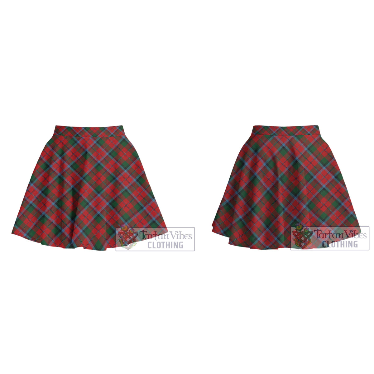 MacNaughton (McNaughton) Tartan Women's Plated Mini Skirt Cross Style - Tartan Vibes Clothing