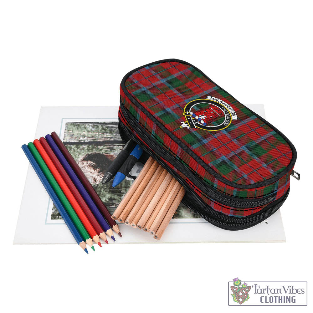 Tartan Vibes Clothing MacNaughton Tartan Pen and Pencil Case with Family Crest