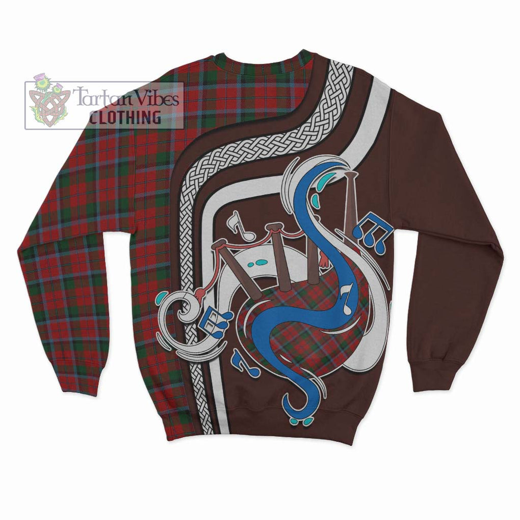 Tartan Vibes Clothing MacNaughton Tartan Sweatshirt with Epic Bagpipe Style