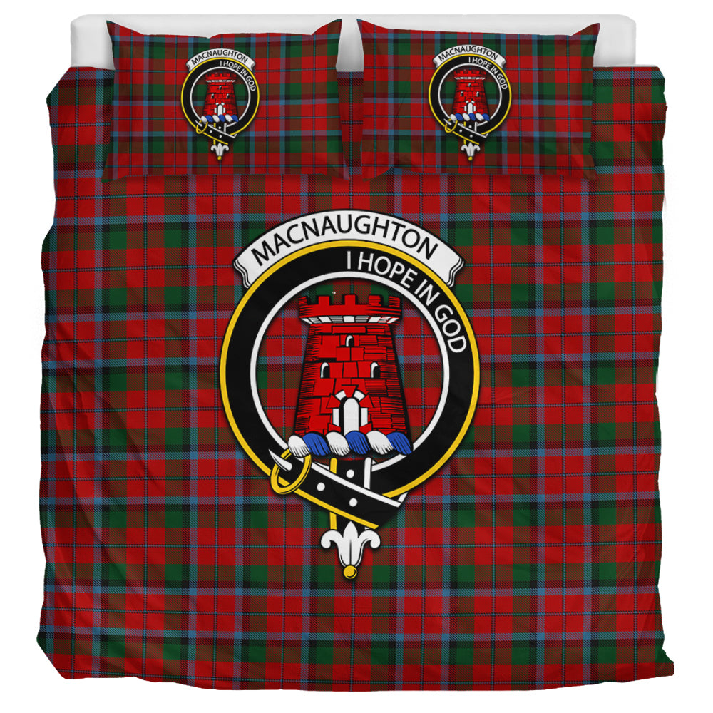 MacNaughton (McNaughton) Tartan Bedding Set with Family Crest UK Bedding Set UK Super King 104*94 inch - Tartan Vibes Clothing