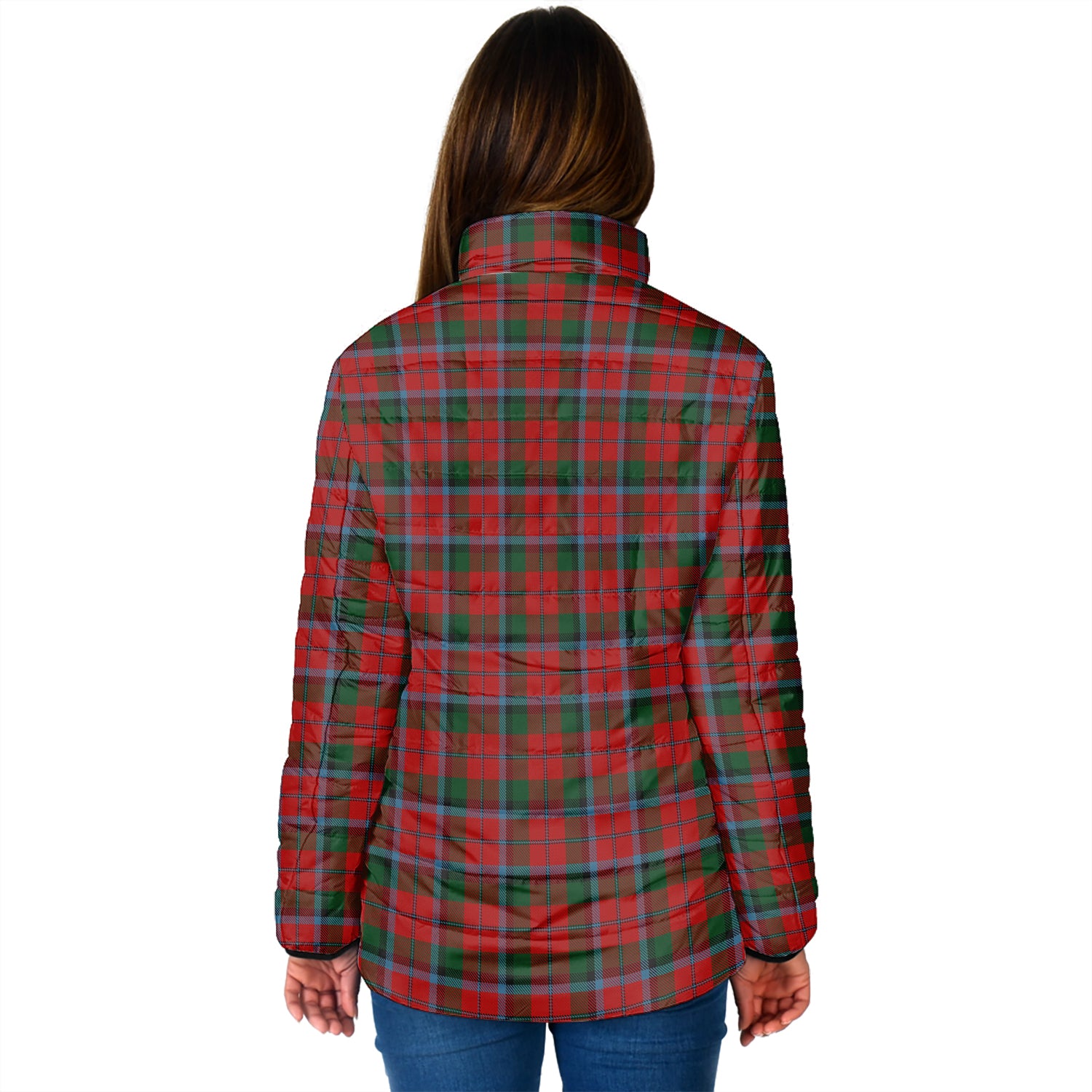 MacNaughton (McNaughton) Tartan Padded Jacket with Family Crest - Tartan Vibes Clothing