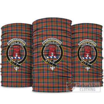 MacNaughton Ancient Tartan Neck Gaiters, Tartan Bandanas, Tartan Head Band with Family Crest