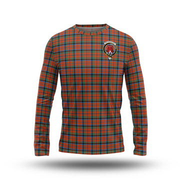 MacNaughton Ancient Tartan Long Sleeve T-Shirt with Family Crest