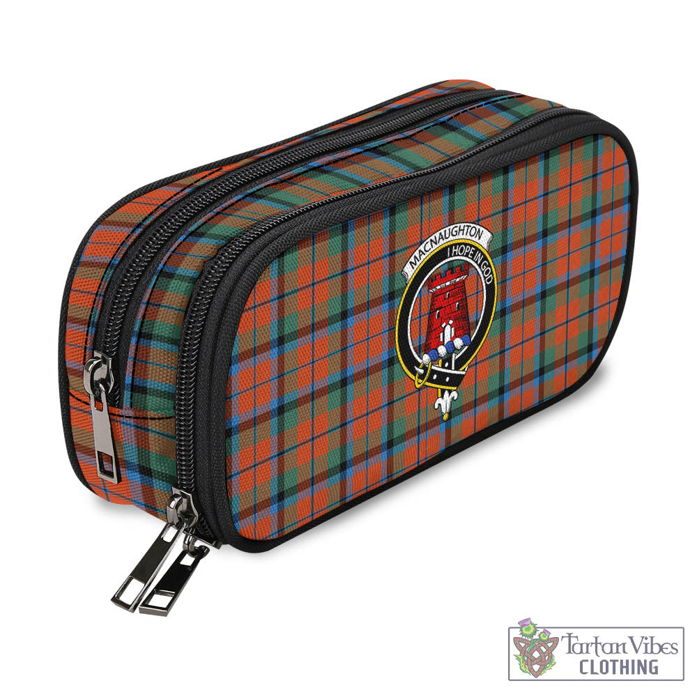 Tartan Vibes Clothing MacNaughton Ancient Tartan Pen and Pencil Case with Family Crest