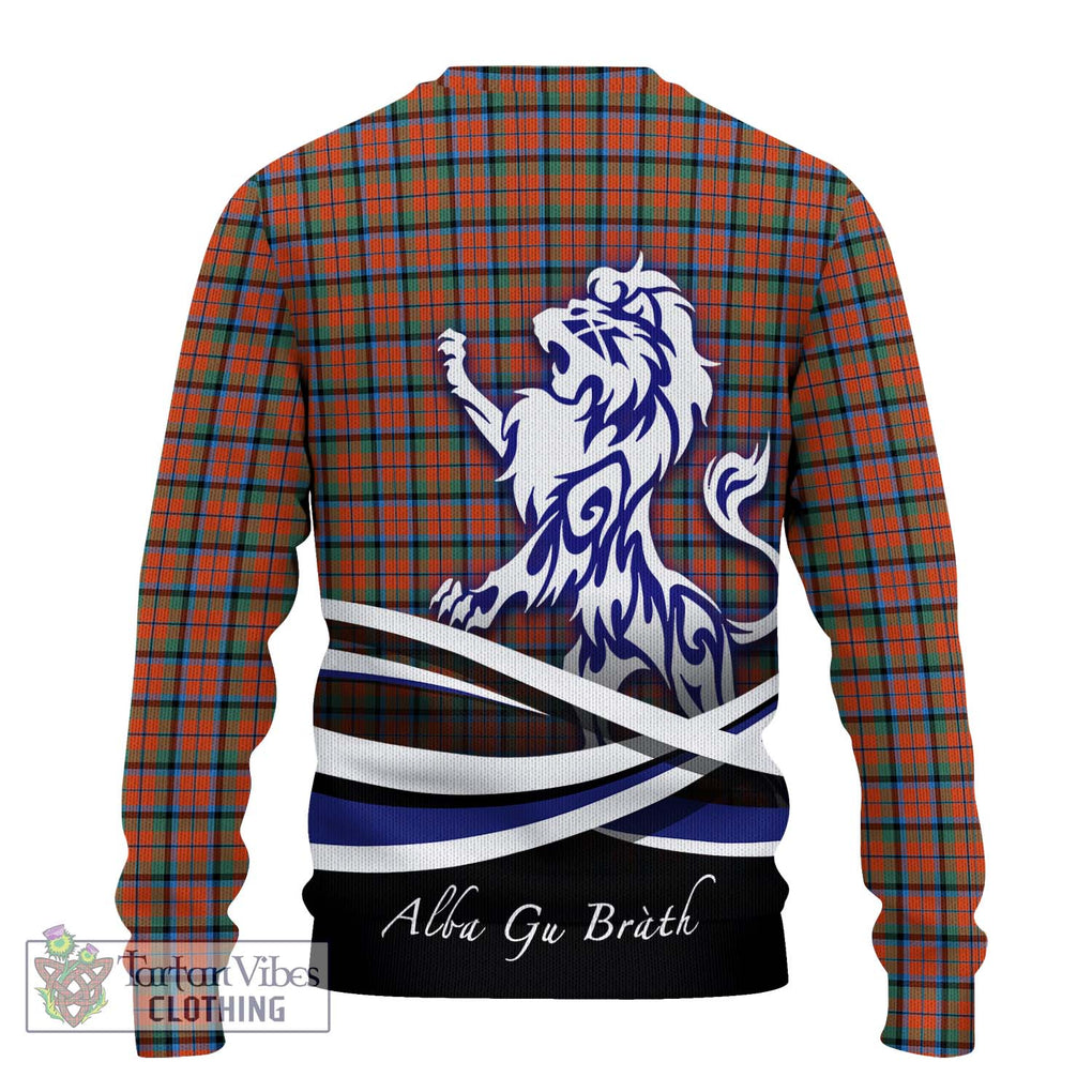 MacNaughton Ancient Tartan Knitted Sweater with Alba Gu Brath Regal Lion Emblem - Tartanvibesclothing Shop