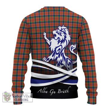 MacNaughton Ancient Tartan Ugly Sweater with Alba Gu Brath Regal Lion Emblem