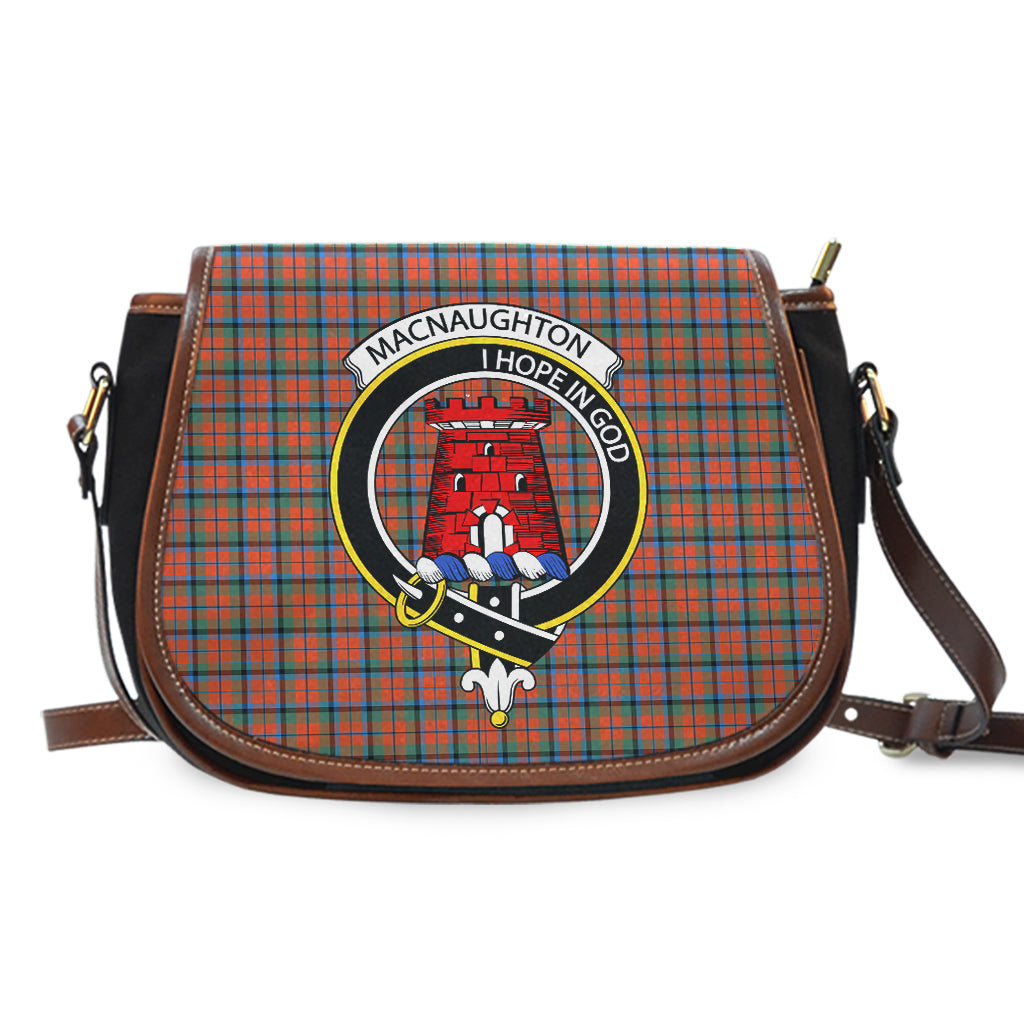 MacNaughton Ancient Tartan Saddle Bag with Family Crest - Tartan Vibes Clothing