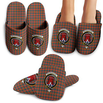 MacNaughton Ancient Tartan Home Slippers with Family Crest