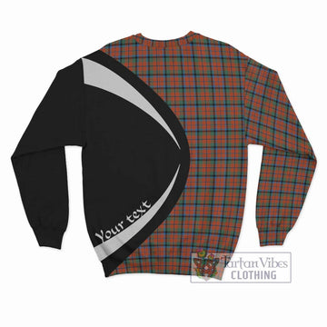 MacNaughton Ancient Tartan Sweatshirt with Family Crest Circle Style